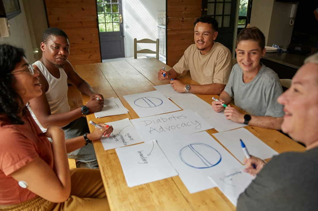 group discussion in workshop