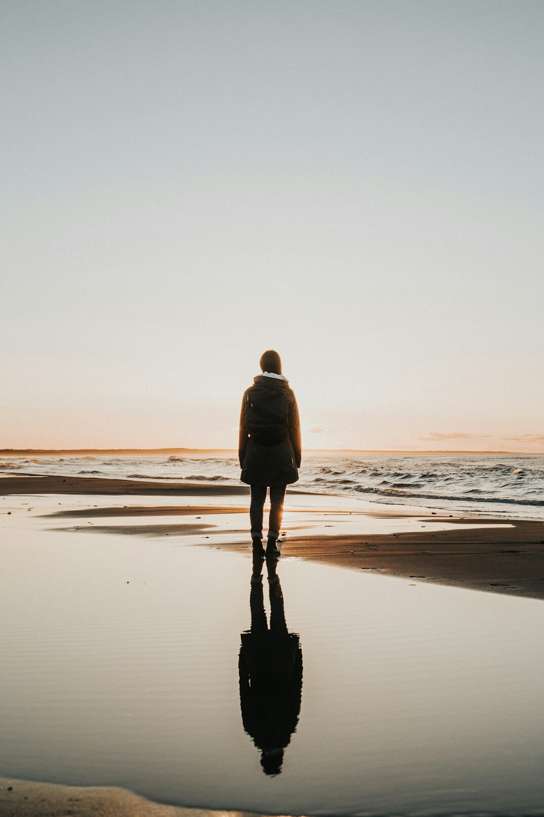 person reflecting alone