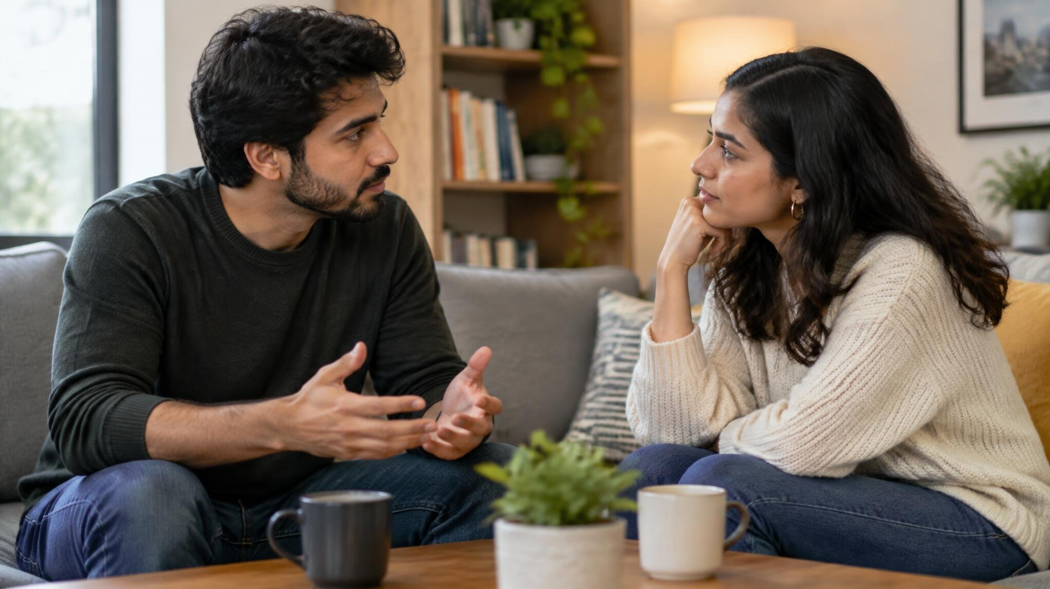 person having deep conversation