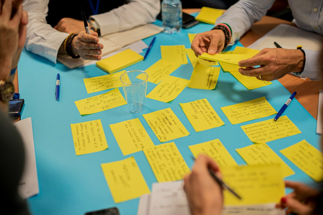 group discussion in workshop